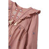 Embroidered Ruffle Dress, Mauve - Dresses - 3