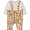 Floral Fleece Babysuit, Multi - Onesies - 3 - thumbnail