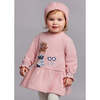 Cool Girl Graphic Fleece Dress, Pink - Dresses - 2