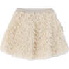 Champagne Tulle Ruffle Skirt, Beige - Skirts - 1 - thumbnail