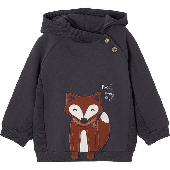 Carbon Fox Graphic Hoodie, Grey