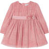Blush Floral Pleated Dress, Pink - Dresses - 1 - thumbnail