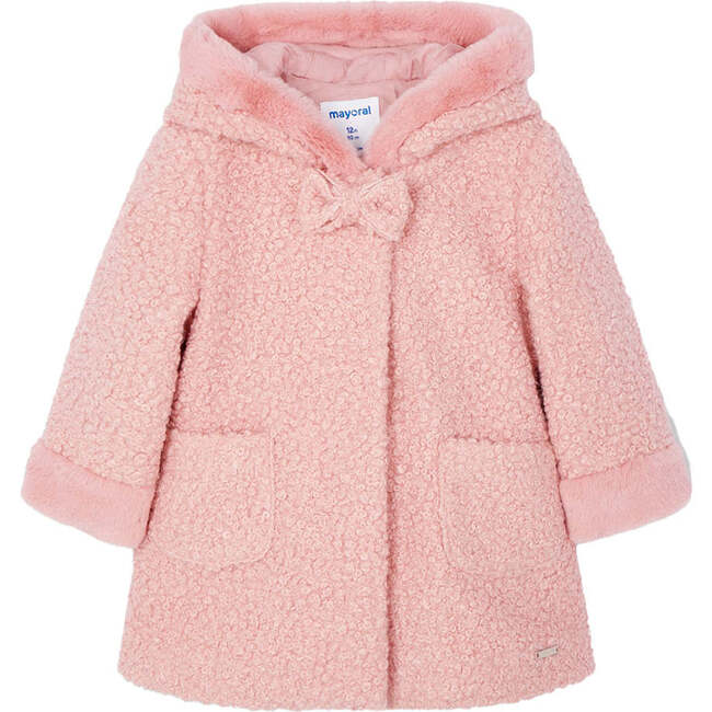 Blush Shearling Coat, Pink