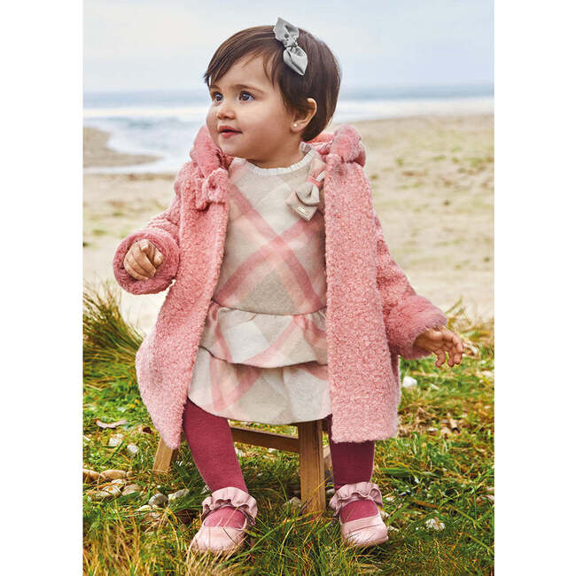 Blush Shearling Coat, Pink - Coats - 2