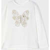 Butterfly Applique Graphic T-Shirt, White - T-Shirts - 4