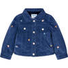 Indigo Corduroy Denim Jacket, Blue - Jackets - 1 - thumbnail