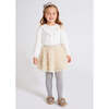 Champagne Tulle Ruffle Skirt, Beige - Skirts - 2