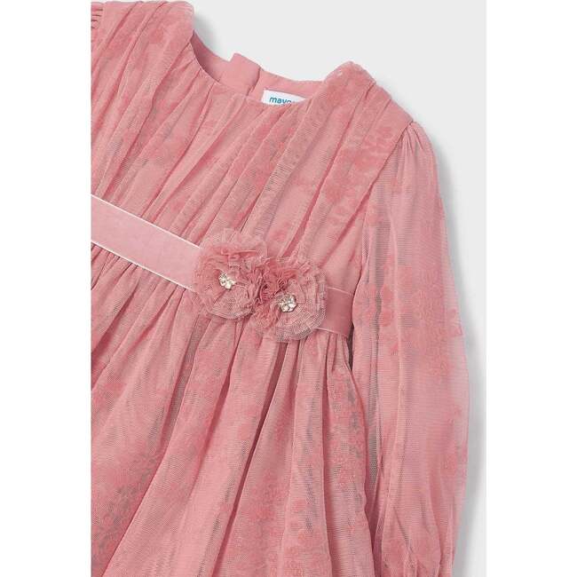 Blush Floral Pleated Dress, Pink - Dresses - 2