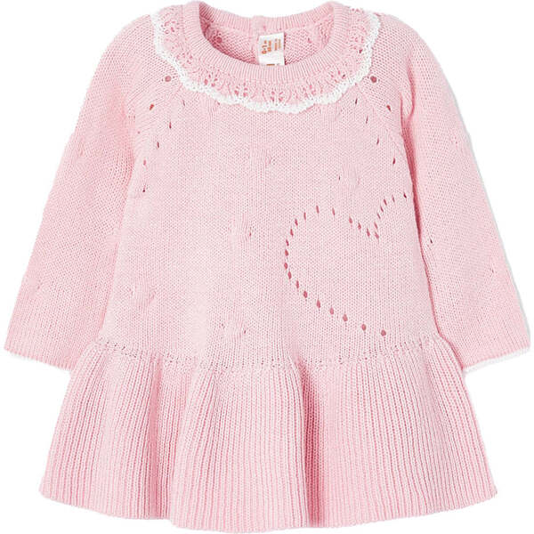 Heart Knit Dress, Pink - Mayoral Dresses | Maisonette