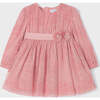 Blush Floral Pleated Dress, Pink - Dresses - 3