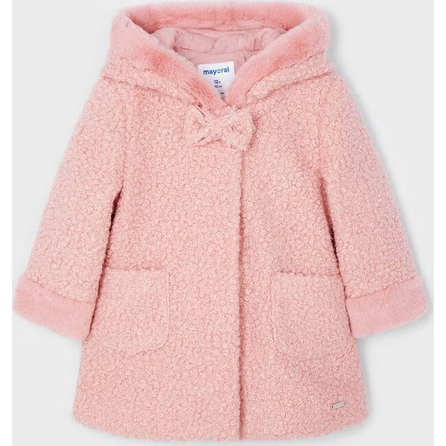 Blush Shearling Coat, Pink - Coats - 5