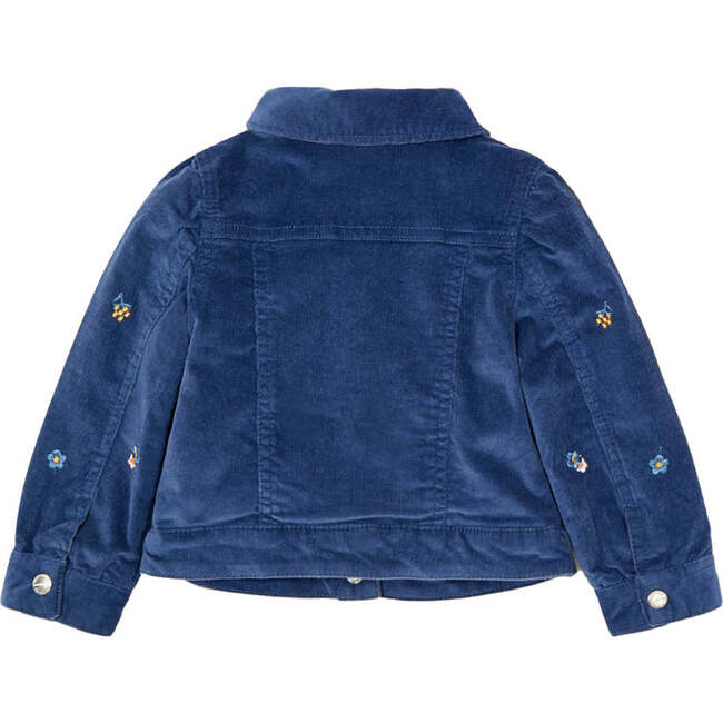 Indigo Corduroy Denim Jacket, Blue - Jackets - 3