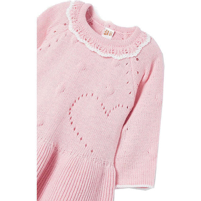 Heart Knit Dress, Pink