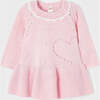 Heart Knit Dress, Pink - Dresses - 3