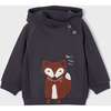 Carbon Fox Graphic Hoodie, Grey - Sweatshirts - 5