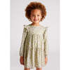 Floral Print Ruffle Dress, Green - Dresses - 2
