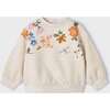 Floral Print Sweater, Beige - Sweaters - 5
