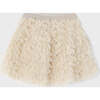 Champagne Tulle Ruffle Skirt, Beige - Skirts - 4