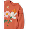 Flower Graphic Fleece Dress, Orange - Dresses - 2