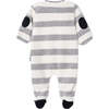 2pc Velour Penguin Graphic Babysuit Set, Grey - Onesies - 4