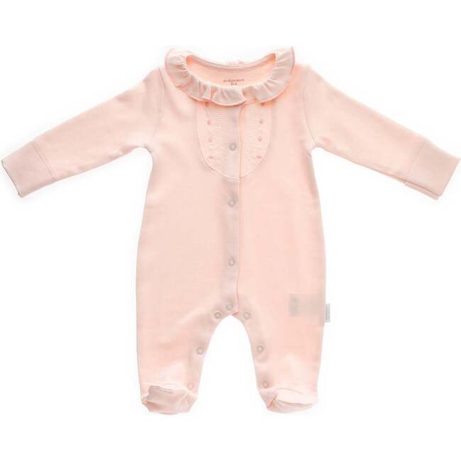 Lovely Ruffle Collar Babysuit, Pink