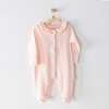 Lovely Ruffle Collar Babysuit, Pink - Onesies - 2