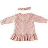 Floral Print Ruffle Dress & Headband, Pink - Dresses - 1 - thumbnail