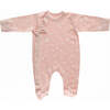 Floral Bow Side Snap Babysuit, Pink - Onesies - 1 - thumbnail