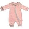 Floral Ruffle Babysuit, Pink - Onesies - 1 - thumbnail