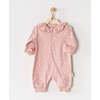 Floral Ruffle Babysuit, Pink - Onesies - 2 - thumbnail
