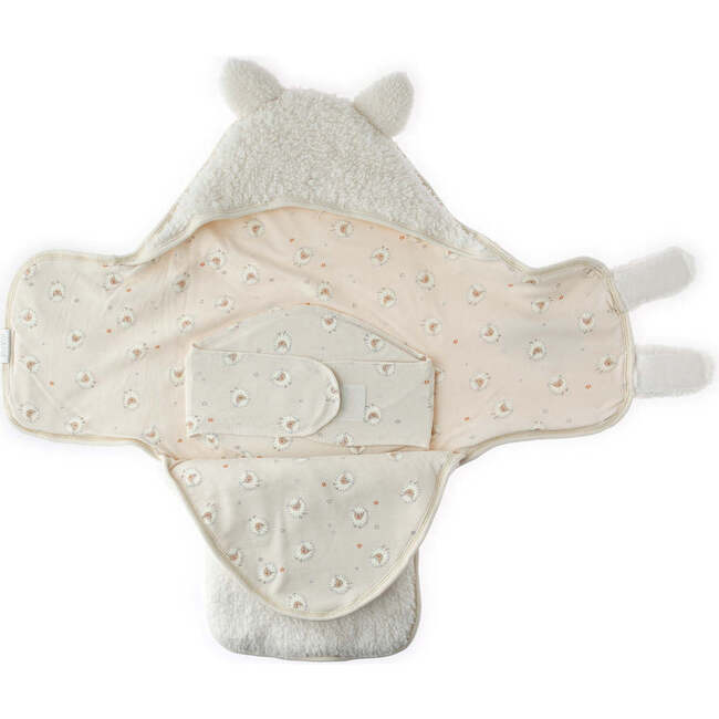 Tiny Sheep Welsoft Swaddle, Ivory - Swaddles - 3
