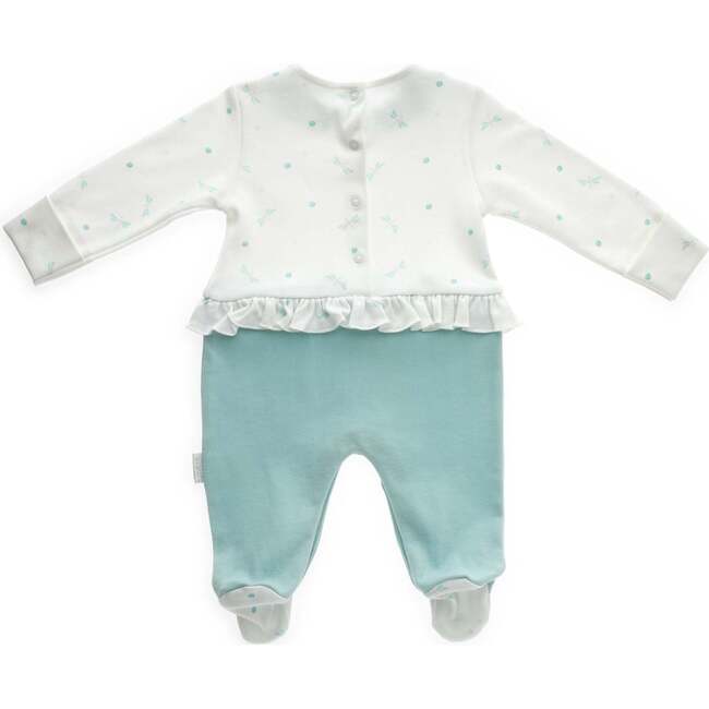 Dragonfly Ruffle Babysuit, White - Onesies - 3