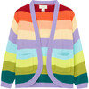Rainbow Striped Cardigan, Multicolored - Cardigans - 1 - thumbnail