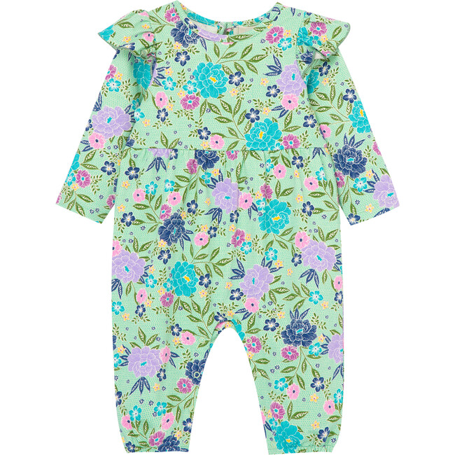 Floral French Terry Coverall, Multicolored