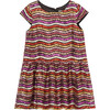 Wavy Sequin Dress, Multicolored - Dresses - 1 - thumbnail