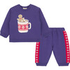 Gingerbread Man Tracksuit, Purple - Mixed Apparel Set - 1 - thumbnail