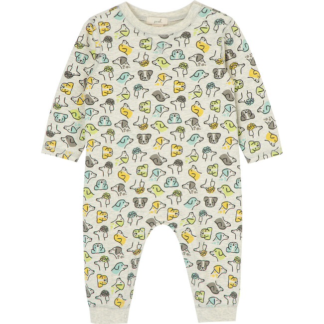 Pup Print Coverall, Oatmeal