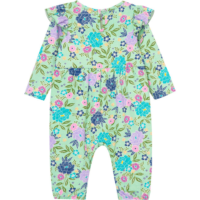 Floral French Terry Coverall, Multicolored