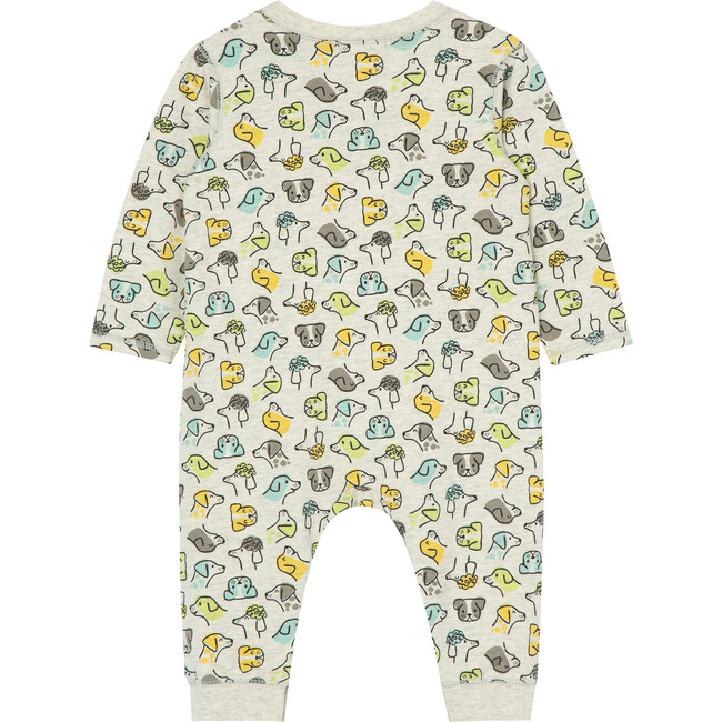 Pup Print Coverall, Oatmeal - Onesies - 2