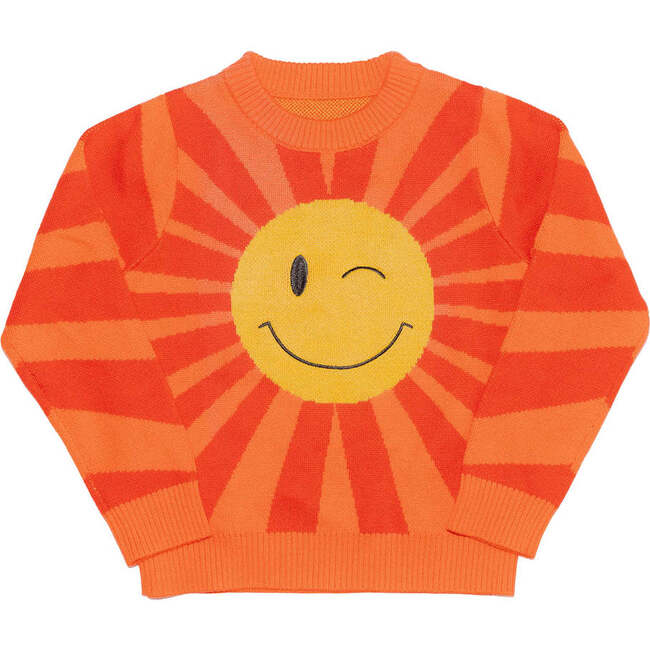 Smile Sweater, Red - Sweaters - 1