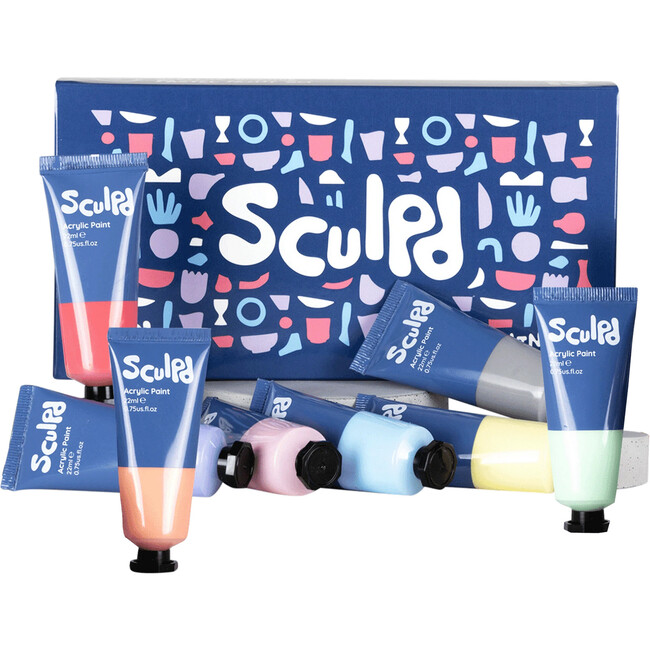 Home Pottery Kit with Paint Set, Pastel - Painting - 3