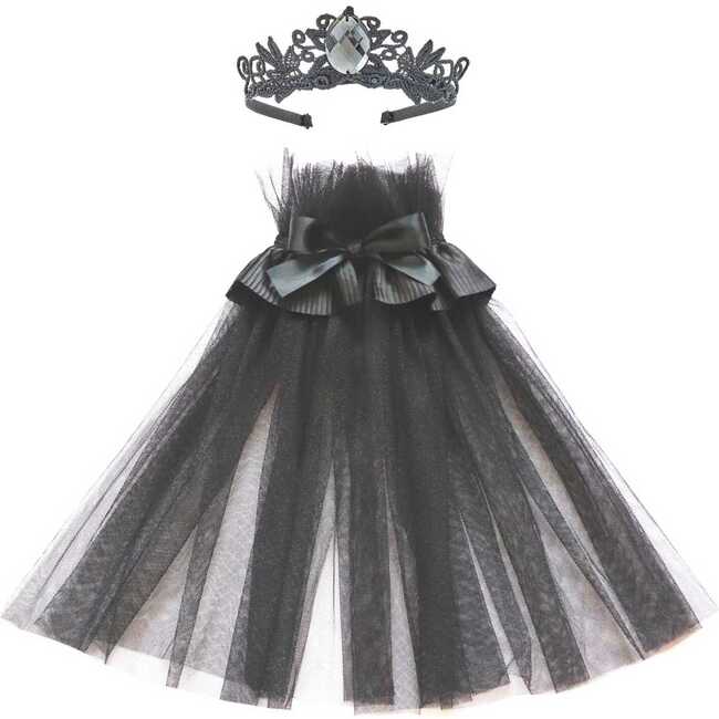 Evil Princess Cape & Crown Set, Black