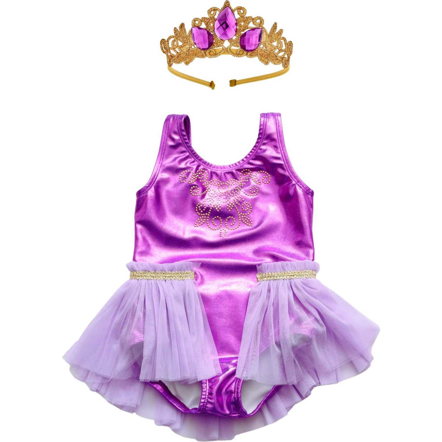 Extravaganza Leotard TuTu Set, Purple - Costumes - 1