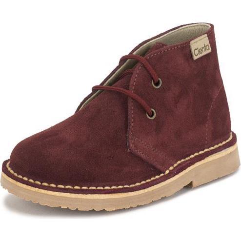 Suede Lace Up Boots, Burgundy