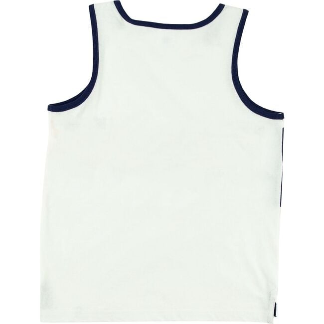 Landon Tank Top, Ecru and Navy - T-Shirts - 2