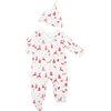 To The North Pole Onesie with Hat, Red - Onesies - 1 - thumbnail
