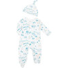 Back to the Chalet Onesie with Hat, Blue - Onesies - 1 - thumbnail