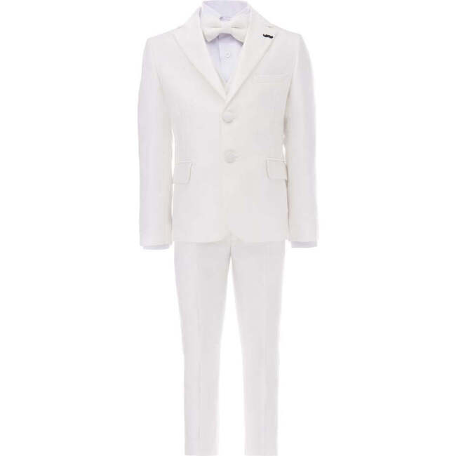 Peak Lapel Tuxedo, Cream - Suits & Separates - 1