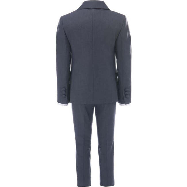Peak Lapel Tuxedo, Blue Grey - Suits & Separates - 5
