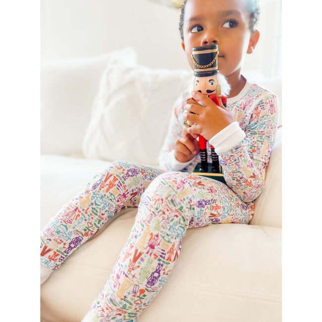 Nutcracker Two Piece Chistmas Pajamas, Multicolor - Pajamas - 3